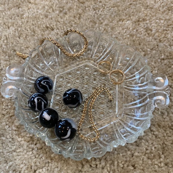 Set of 5 "zebra" mega marbles black and white - Picture 5 of 5